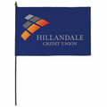 12"x 18" Single Reverse Polyester Stick Flags